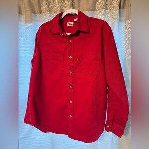 Levi's Shirt Mens Small Long Sleeve Button Up Red Heavyweight
